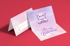 3 Watercolor Cute Pastel Valentine Animals Clipart Product Image 3