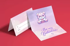 3 Watercolor Cute Pastel Valentine Animals Clipart Product Image 3