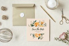 4 Watercolor Apricot Rose Clipart Product Image 3