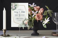 4 Watercolor Eucalyptus and Roses Clipart Product Image 3