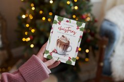 4 Watercolor Christmas Hot Choco Clipart Product Image 3