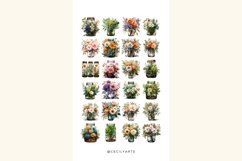 Watercolor Botanical Plants in a Jar Clipart Bundle Product Image 3