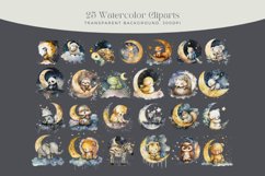 25 Watercolor Sleepy Animals Clipart Product Image 3