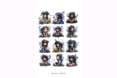Watercolor Cute Blue Fairy Clipart Bundle Product Image 3