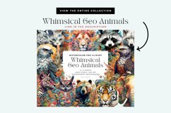 4 Watercolor Whimsical Geo Animals Clipart Product Image 3