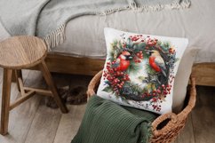 4 Watercolor Christmas Wreath Clipart Product Image 3