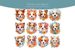 31 Watercolor Cute Puppies Clipart Product Image 3