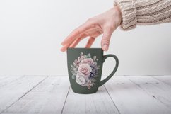 Watercolor Dusty Miller and Roses Clipart Product Image 4