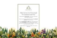Watercolor Forest Landscape Clipart Bundle Product Image 4