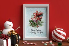 4 Watercolor Floral Red Cardinal Clipart Product Image 4