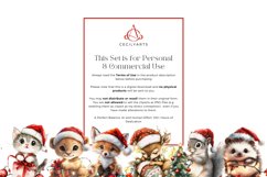 Watercolor Whimsical Christmas Animals Clipart Bundle Product Image 4