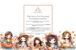 Watercolor Girl on a Boat Clipart Bundle Product Image 4