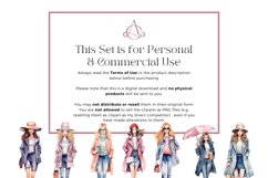 50 Watercolor Spring Fashion Clipart Product Image 4