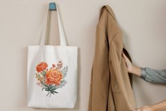 4 Watercolor Burnt Orange Marigold Clipart Product Image 4