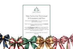 Watercolor Christmas Bows Clipart Bundle Product Image 4