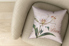 Watercolor Retro Vintage Lilies Flower Clipart Product Image 4