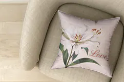 Watercolor Retro Vintage Lilies Flower Clipart Product Image 4