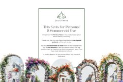 Watercolor Ancient Arch with Cottage Clipart Bundle Product Image 4