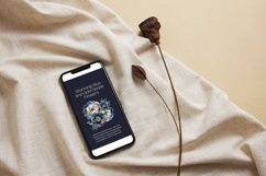 Watercolor Blue and Gold Geode Flower Clipart Product Image 4