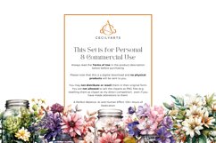 Watercolor Botanical Plants in a Jar Clipart Bundle Product Image 4