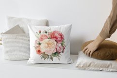 4 Watercolor Roses and Peonies Clipart Product Image 4
