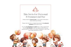 Watercolor Happy Boy with a Balloon Clipart Bundle Product Image 4
