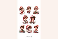 Watercolor Christmas Boys Clipart Bundle Product Image 4