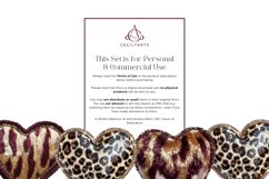 Watercolor Leopard Hearts Clipart Bundle Product Image 4