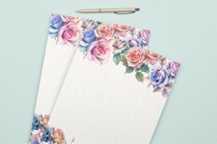 Watercolor Colored Pencil Pastel Roses Clipart Product Image 4