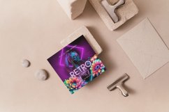 4 Watercolor Neon Flowers Clipart Product Image 4