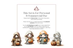 27 Watercolor Cute Ghosts Clipart Product Image 4