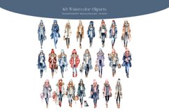 63 Watercolor Winter Fashion Clipart Product Image 4