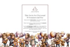 Watercolor Cozy Teddy Love Clipart Bundle Product Image 4