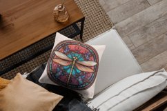 Watercolor Dragon Fly Stained Glass Clipart Product Image 4