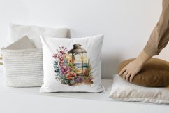24 Seaside Vintage Flowers Watercolor Clipart Product Image 4