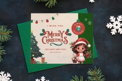 Watercolor Christmas Girls Clipart Product Image 4