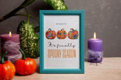 4 Watercolor Pumpkin Sequined Patch Clipart Product Image 4