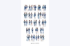 Watercolor Denim Fashion Clipart Bundle Product Image 4