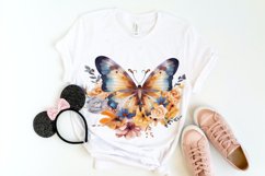4 Watercolor Golden Butterfly Clipart Product Image 4