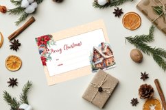 12 Watercolor Gingerbread House Clipart Product Image 4