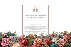 Watercolor Victorian Roses and Ivy Clipart Bundle Product Image 4