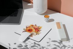 4 Watercolor Autumn Flowers Clipart Product Image 4