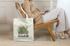 4 Watercolor Vintage Floral Suitcase Clipart Product Image 4