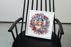 4 Watercolor Patriotic Wreath Clipart Product Image 4
