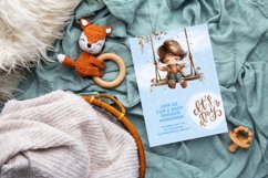 Watercolor Cute Boy on a Swing Clipart Product Image 4