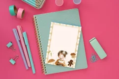 Watercolor Cute Girl with a Cake Clipart Product Image 4