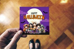 4 Watercolor Halloween Kids Clipart Product Image 4