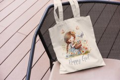 Watercolor Cute Flower Girl Clipart Product Image 4