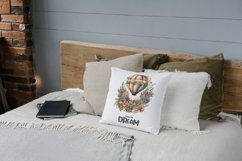 4 Watercolor Vintage Hot Air Balloons Clipart Product Image 4