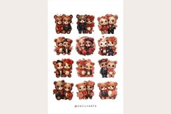 Watercolor Bear Couple Clipart Bundle Product Image 4